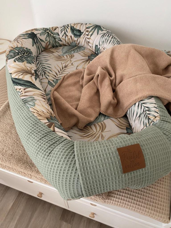 Babynestchen Palm Leaves/altmint